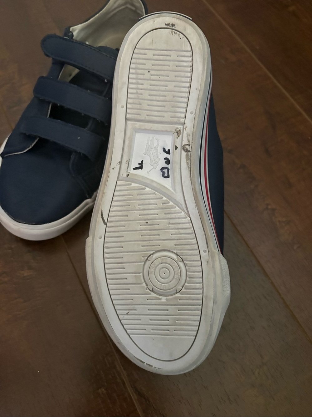 Polo by Ralph Lauren Kids Navy Velcro Sneakers Size 1 - Picture 4 of 5